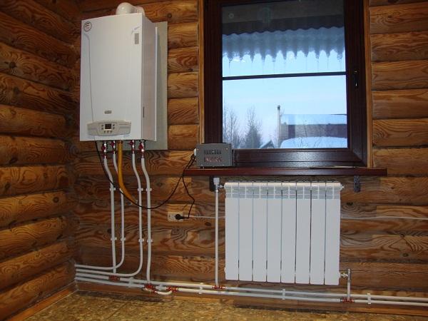 газовый агрегат в деревянном доме